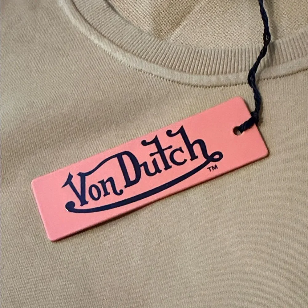 Von Dutch Mustard French Terry Crew Neck